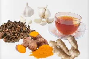 Ginger Garlic Clove and Turmeric Tea